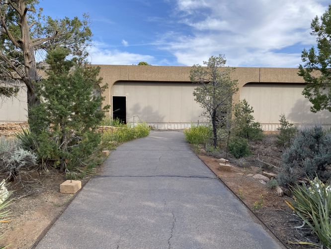 Paved pathway leads into the Mesa Top Sites