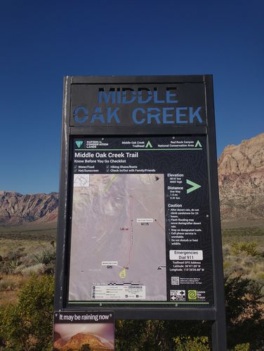 Trailhead Sign with information about the trail