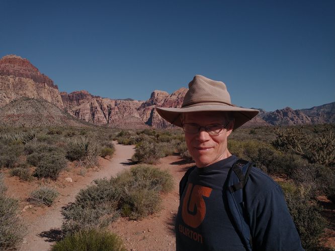 Trail with Sandstone Rock formations in the distance