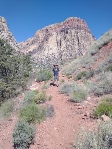Heading back down Wilson's Pimple to the South Oak Creek Trail
