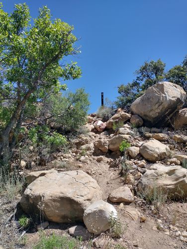 Be on the lookout for trail markers, as they can be sparse
