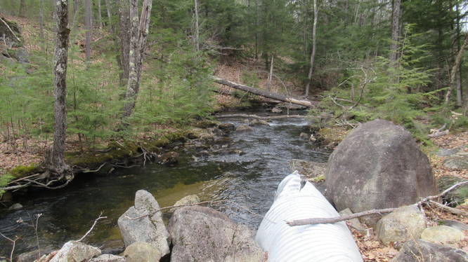 Double culvert at Dinsmore Brook Conservation Area