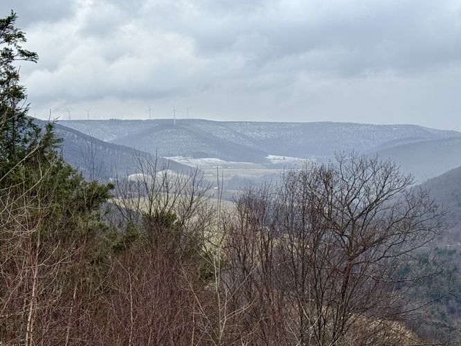 View of Forkston Mountain from the pipeline