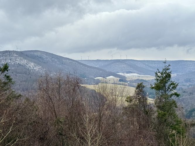 View of Forkston Mountain from the pipeline