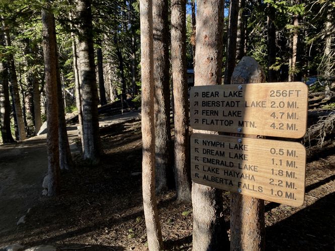 Glacier Gorge Trail trailhead (Haiyaha Loop)