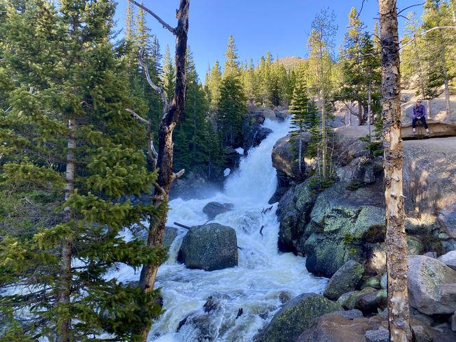 Alberta Falls, approx. 30-feet tall