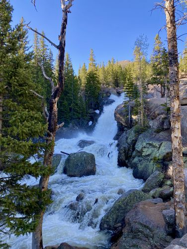 Alberta Falls, approx. 30-feet tall