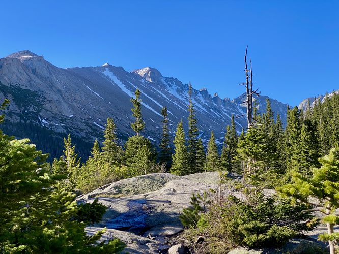 Approaching Mills Lake - views of Half Mountain and Storm Peak