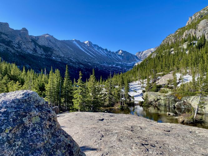 Approaching Mills Lake - views of Half Mountain and Storm Peak