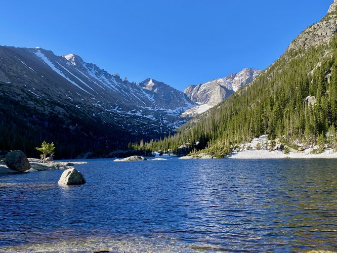 View of Mills Lake, Half Mountain, Storm Peak, Longs Peak