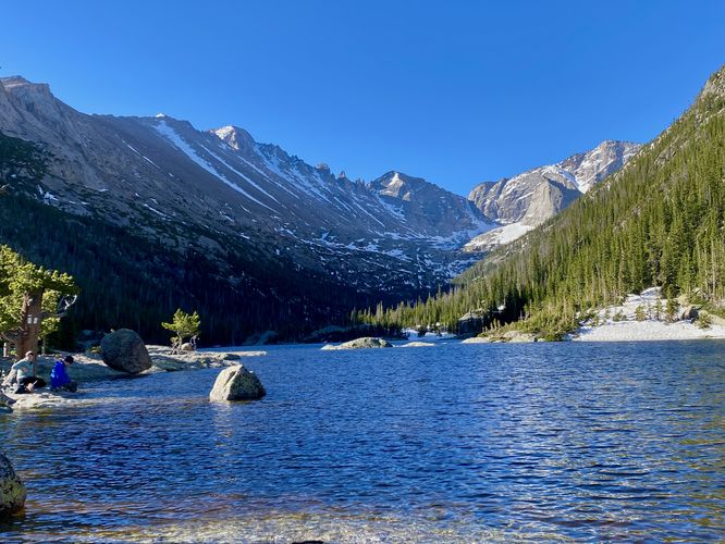 View of Mills Lake, Half Mountain, Storm Peak, Longs Peak
