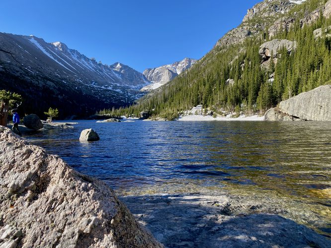 View of Mills Lake, Half Mountain, Storm Peak, Longs Peak