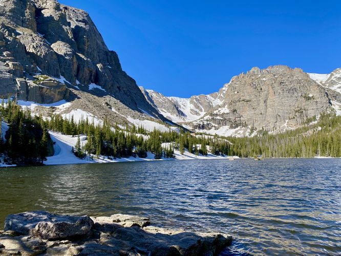 View of The Loch, The Sharkstooth, and Taylor Peak