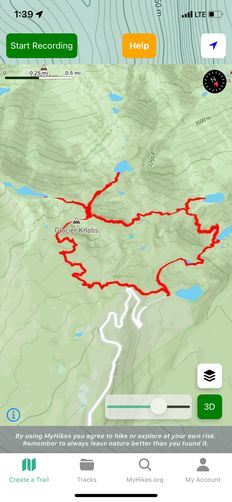 3D map of the hike - on the MyHikes app!
