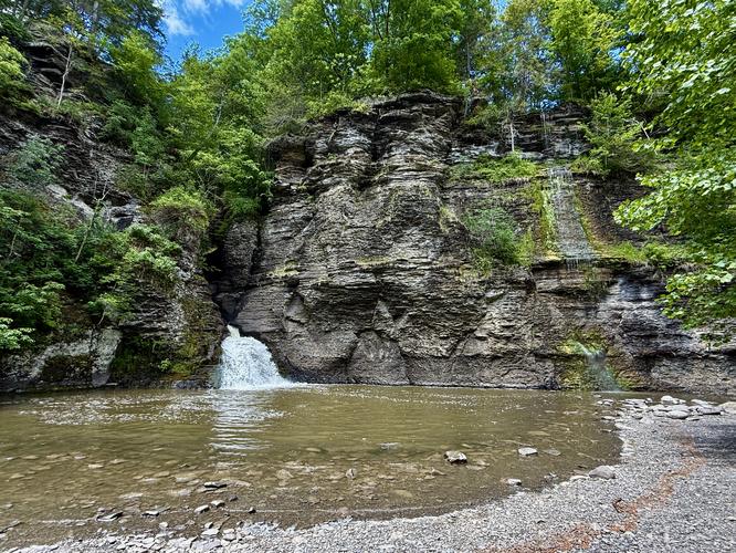 At the base of Mine Kill Falls