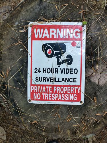 Please respect others privacy and stay on the trail