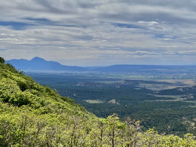 View of Ute Mountain and Mesa Verde's northern sopes