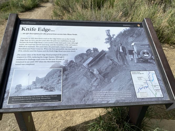 Knife Edge... history info kiosk on the park's original road