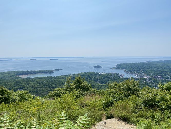 View of Camden, Maine and its harbor from Mt. Battie