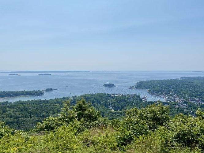 View of Camden, Maine and its harbor from Mt. Battie