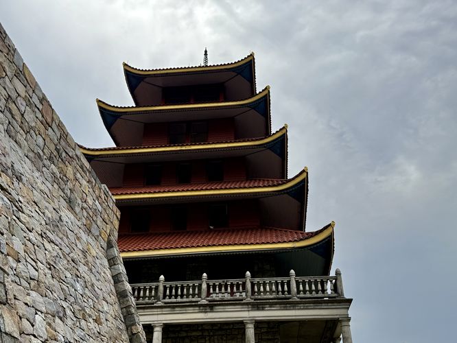 View of the Mount Penn Pagoda from below