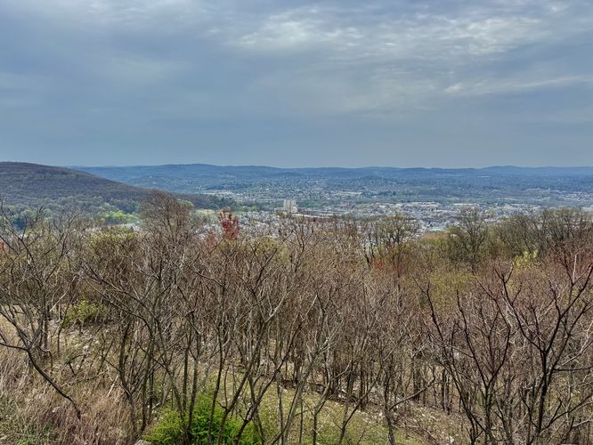 View of Reading, PA and Neversink Mountain (left) from the Mount Penn Pagoda