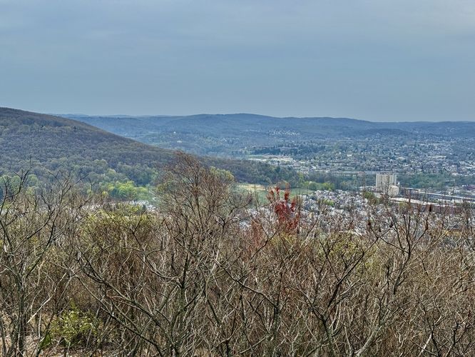 View of Reading, PA and Neversink Mountain (left) from the Mount Penn Pagoda