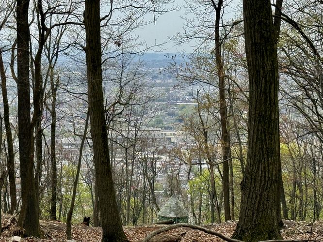 Very-obstructed "view" of Reading, PA
