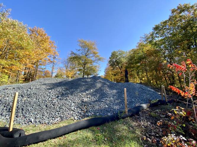 Construction at the main vista for Mount Pisgah withn the county park