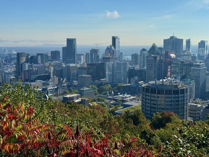View of downtown Montreal from Kondiaronk Belvedere