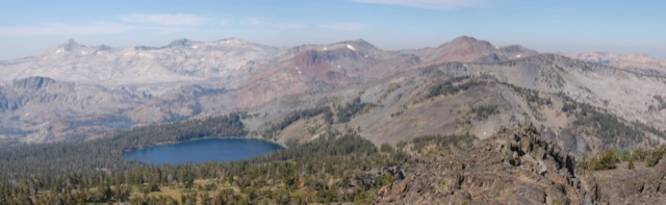 Gilmore Lake from Mt Tallac summit