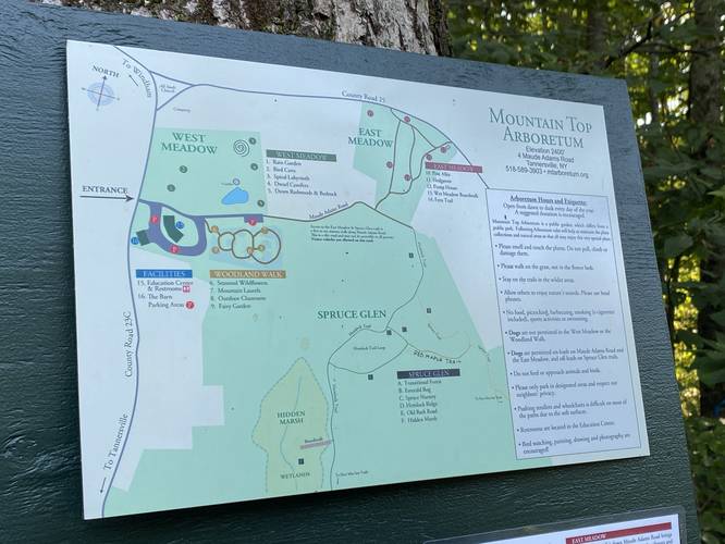 Mountain Top Arboretum map