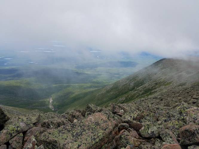 View from the summit of Baxter Peak on Mt. Katahdin