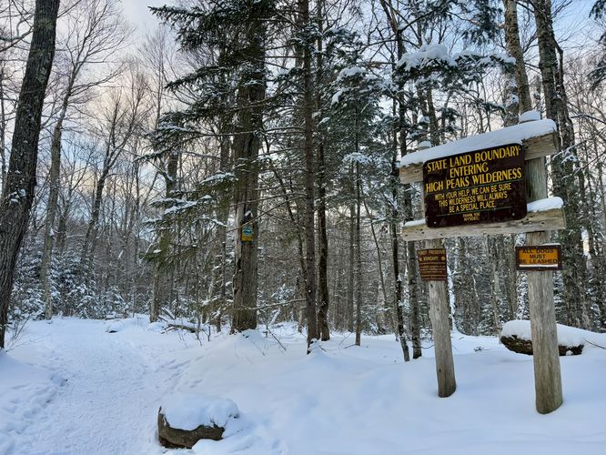 Entering the HIgh Peaks Wilderness