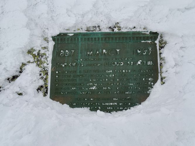 Summit of Mt. Marcy (plaque)