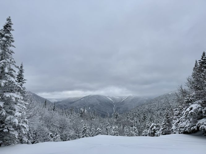  View of the MacIntyre Range (Wright, Algonquin, Iroquois Peaks) from atop Indian Falls