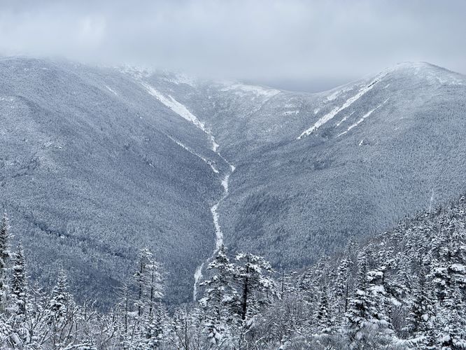  View of the MacIntyre Range (Wright, Algonquin, Iroquois Peaks) from atop Indian Falls