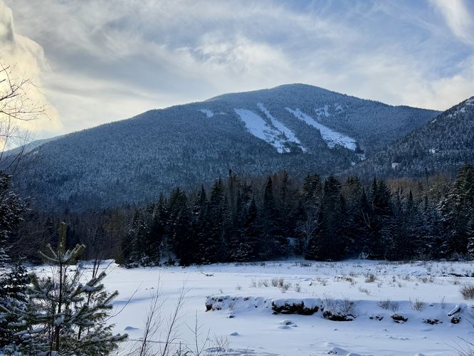 View of Wright Peak and its Angel Slides
