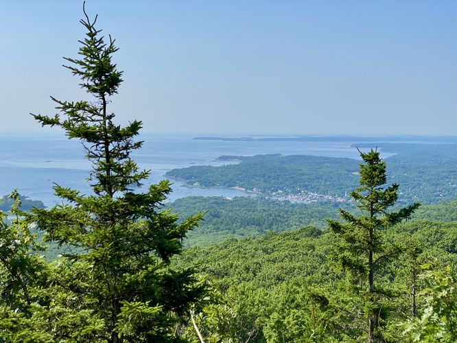 View of Camden, Maine and its harbor from Mt. Megunticook