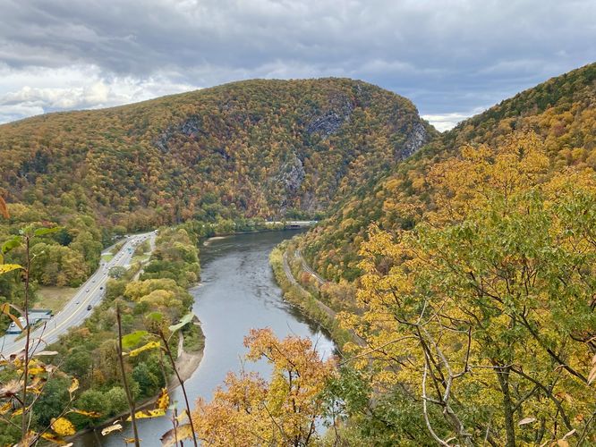 View of the Delaware Water Gap and Mt. Tammanny from Lookout Rock