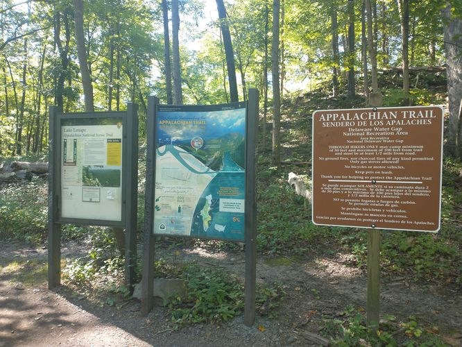 Information kiosk station at the trailhead 