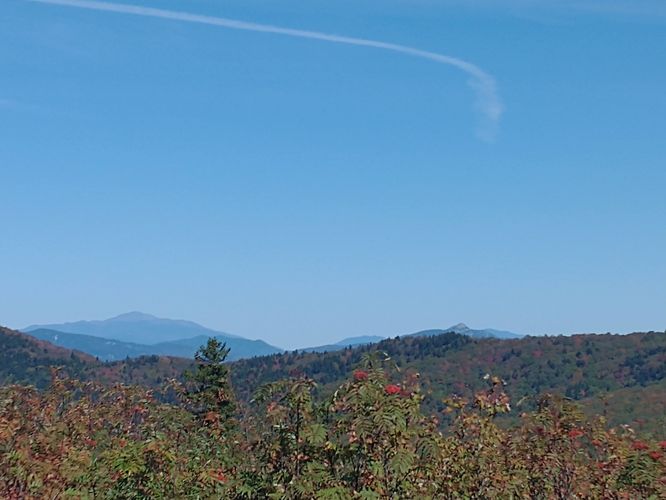 To the far  right of the picture can be seen the rocky summit of Mt. Chocorua.