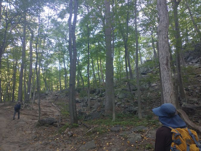 Along the rocky trail you can see the ascent that awaits