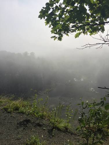 Foggy view of the quarry