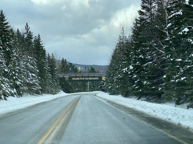 Entrance road to Mt. Van Hoevenberg