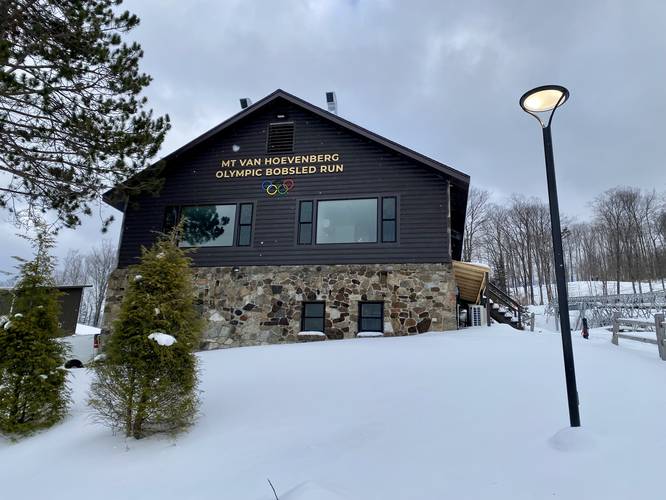 Olympic Bobsled Run building (Mt. Van Hoevenberg)