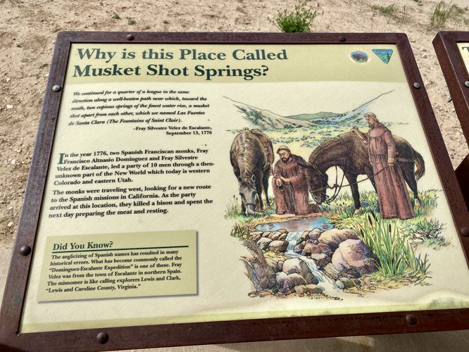Why is this Place Called Musket Shot Springs? historical info