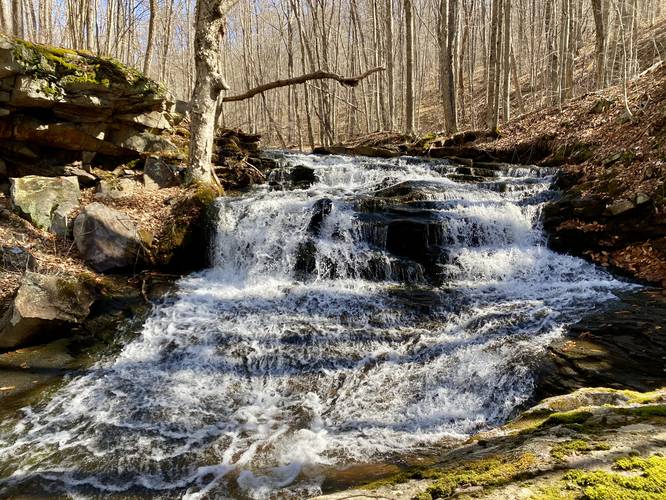 Upper Cascade of MyHikes Falls, approx. 17-feet tall