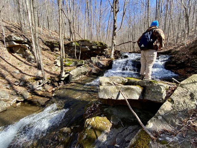 Dustin at MyHikes Falls