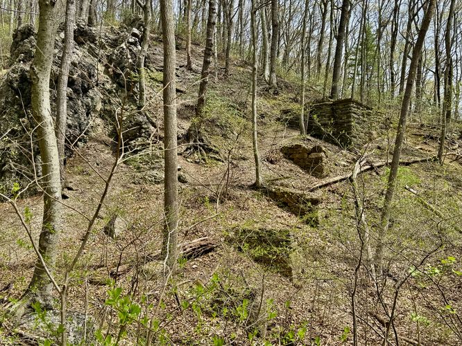 View of trestle bridge ruins